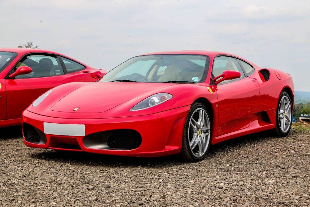 A red Ferrari