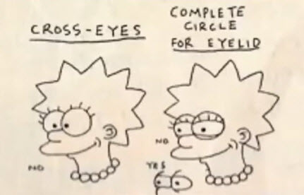 Two illustrations of Lisa Simpson's facial expressions, showing how small differences can make a big difference