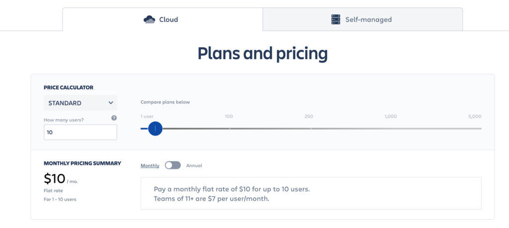 jira pricing plan design 1