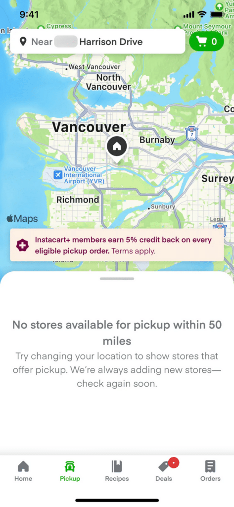 No results empty state by Instacart